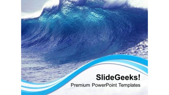 Waves Blowing Giving Rise To Tide PowerPoint Templates Ppt Backgrounds For Slides 0313