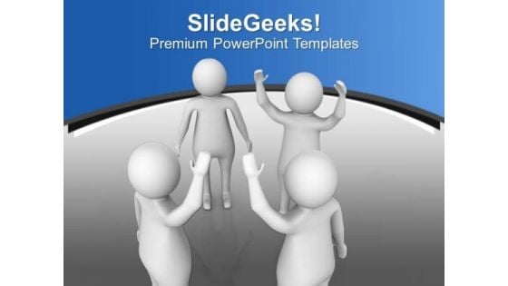 Waving Hands For The Best Business Results PowerPoint Templates Ppt Backgrounds For Slides 0613 Waving Hands For The Best Business Results PowerPoint Templates Ppt Backgrounds For Slides 0613