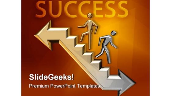 Way To Success Business PowerPoint Template 1110