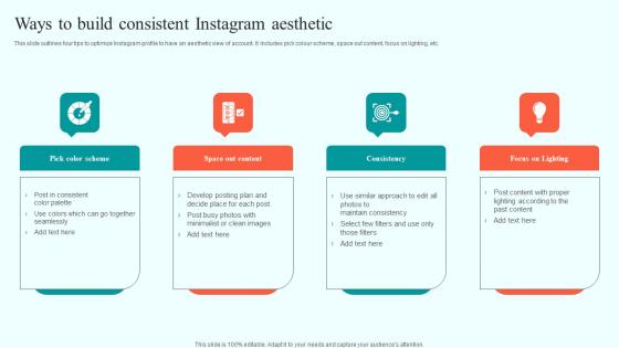 Ways To Build Consistent Instagram Aesthetic Online Advertising Solutions Formats Pdf