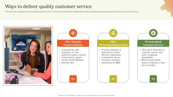 Ways To Deliver Quality Customer Executing Effective Quality Enhancement Information Pdf