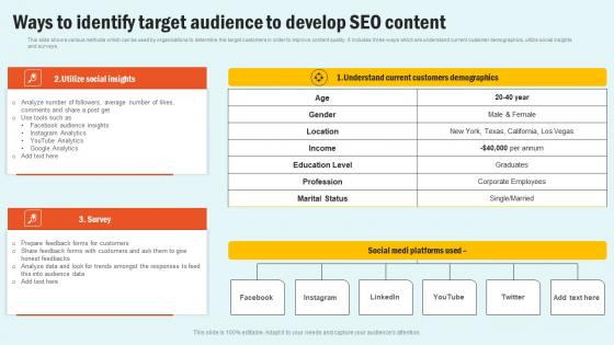 Ways To Identify Target Audience Enhancing Website Performance With Search Engine Content Themes Pdf