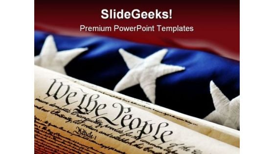 We The People Americana PowerPoint Template 1110