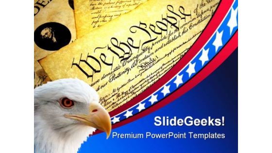 We The People Government PowerPoint Template 1010