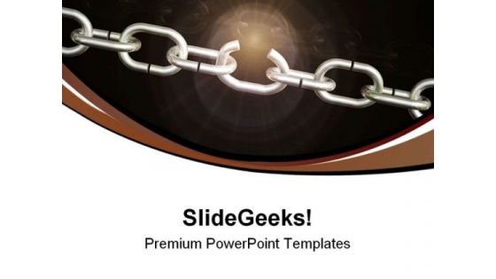 Weak Chain Link Business PowerPoint Templates And PowerPoint Backgrounds 0711