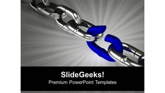 Weak Link About To Break Business PowerPoint Templates Ppt Backgrounds For Slides 0313