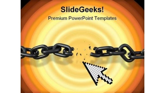 Weak Link Business PowerPoint Template 0510