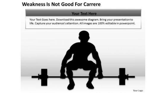 Weakness Is Not Good For Carrer Ppt Writing Simple Business Plan PowerPoint Slides