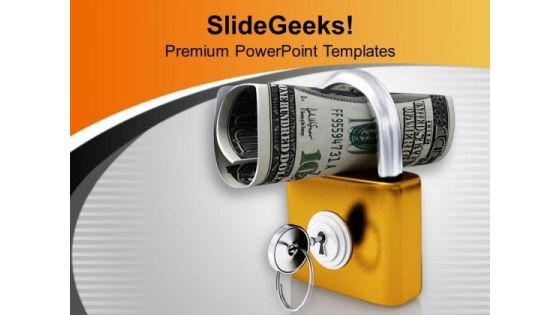 Wealth Protection With Locked Padlock PowerPoint Templates Ppt Backgrounds For Slides 0313 Wealth Protection With Locked Padlock PowerPoint Templates Ppt Backgrounds For Slides 0313