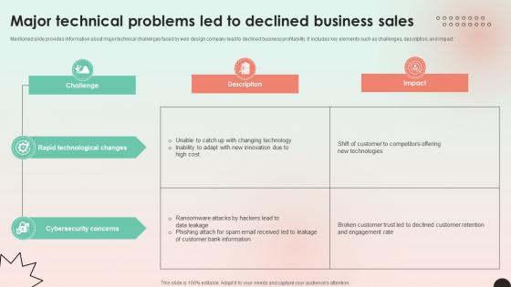 Web Consulting Business Major Technical Problems Led To Declined Business