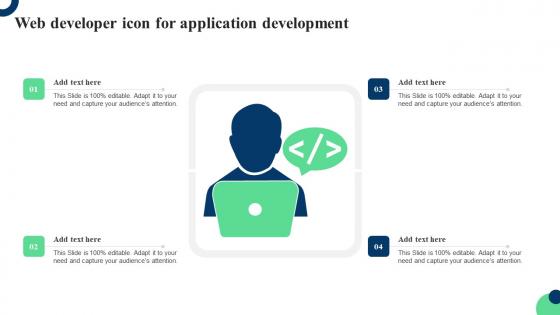 Web Developer Icon For Application Development Ppt Layouts Grid Pdf