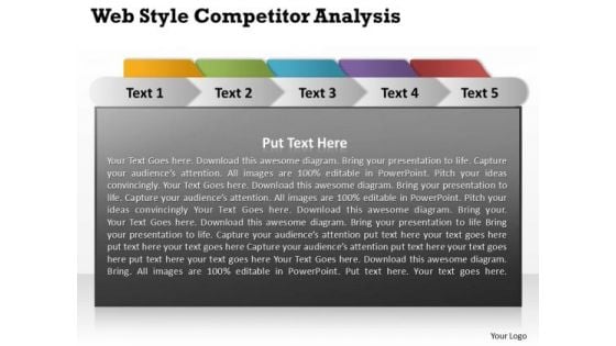 Web Style Competitor Analysis Circular Diagram Ppt PowerPoint Templates