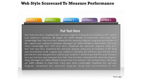 Web Style Scorecard To Measure Performance Radial Chart PowerPoint Templates