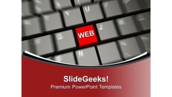 Web Technology On Keyboard Internet PowerPoint Templates Ppt Backgrounds For Slides 0313