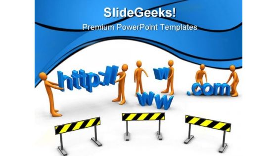 Website Construction PowerPoint Templates And PowerPoint Backgrounds 0511