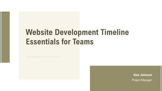 Website Development Timeline Essentials For Teams PPT Powerpoint AT