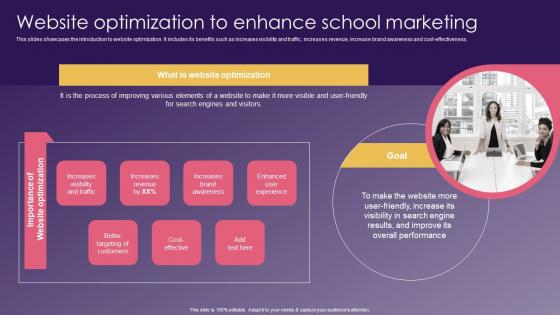 Website Optimization Enhance School Promotion Strategies To Increase Enrollment Introduction Pdf