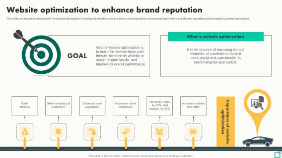 Website Optimization To Enhance Brand Reputation Innovative Tactics For Revving Up Strategy SS Website Optimization To Enhance Brand Reputation Innovative Tactics For Revving Up Strategy SS