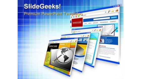 Website Technology Internet PowerPoint Templates And PowerPoint Backgrounds 0711