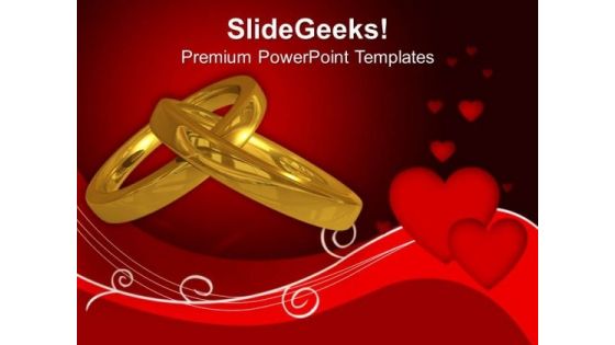 Wedding Rings Love PowerPoint Templates Ppt Backgrounds For Slides 0413