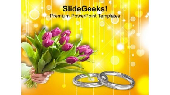 Wedding Rings On Abstract Background PowerPoint Templates Ppt Backgrounds For Slides 0513