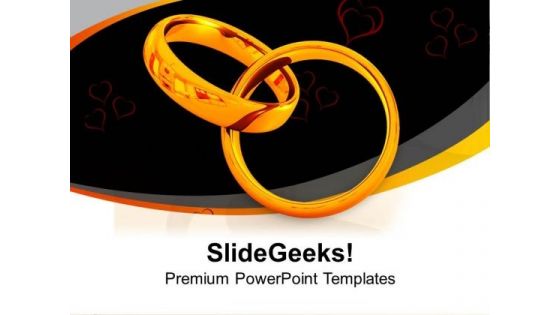 Wedding Rings Symbol Of Love PowerPoint Templates Ppt Backgrounds For Slides 0313