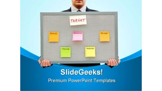 Weekly Target Business PowerPoint Templates And PowerPoint Backgrounds 0811