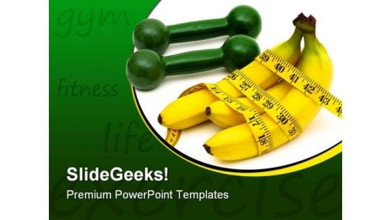 Weight Loss Health PowerPoint Template 0610