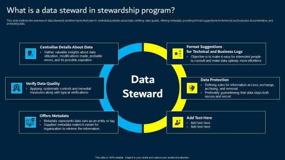 What Is A Data Steward In Stewardship Program Data Custodianship Background Pdf