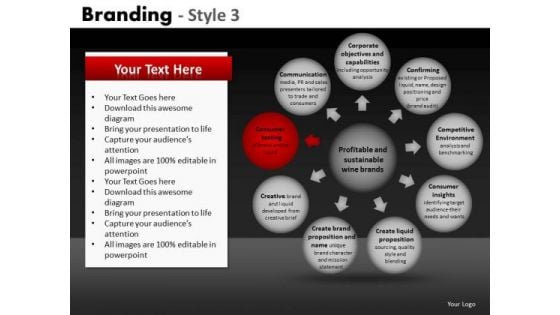 Wheel And Spoke Diagram Editable PowerPoint Slides