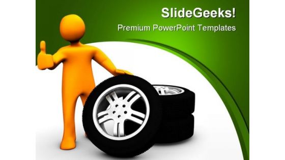 Wheel Garage Industrial PowerPoint Templates And PowerPoint Backgrounds 0711