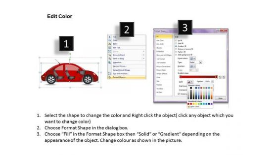 Wheel Red Beetle Car PowerPoint Slides And Ppt Diagram Templates