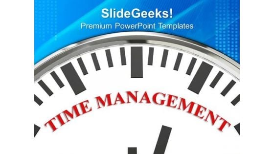 White Clock With Time Management PowerPoint Templates Ppt Backgrounds For Slides 0213