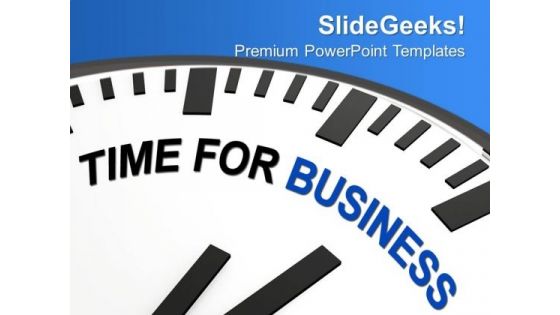 White Clock With Words Time For Business PowerPoint Templates Ppt Backgrounds For Slides 0213 White Clock With Words Time For Business PowerPoint Templates Ppt Backgrounds For Slides 0213