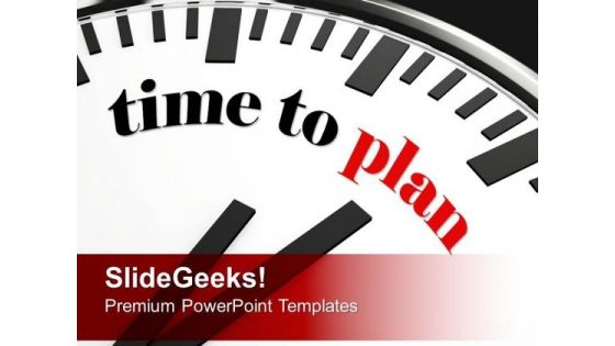 White Clock With Words Time To Plan Future PowerPoint Templates And PowerPoint Themes 0912 White Clock With Words Time To Plan Future PowerPoint Templates And PowerPoint Themes 0912
