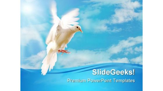 White Dove Nature PowerPoint Themes And PowerPoint Slides 0411