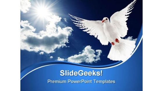 White Dove Religion PowerPoint Themes And PowerPoint Slides 0611