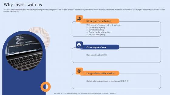 Why Invest With Us Funding Elevator Pitch Deck For Customer Retention Software Pictures Pdf Why Invest With Us Funding Elevator Pitch Deck For Customer Retention Software Pictures Pdf
