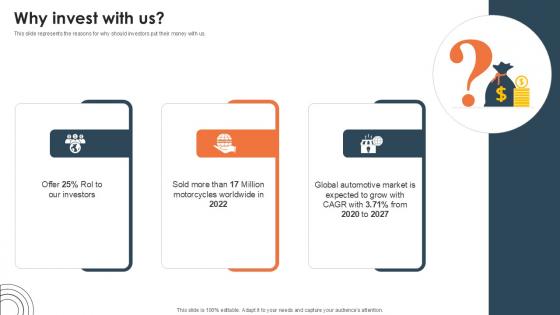 Why Invest With Us Investor Funding Elevator Pitch Deck PPT Slide