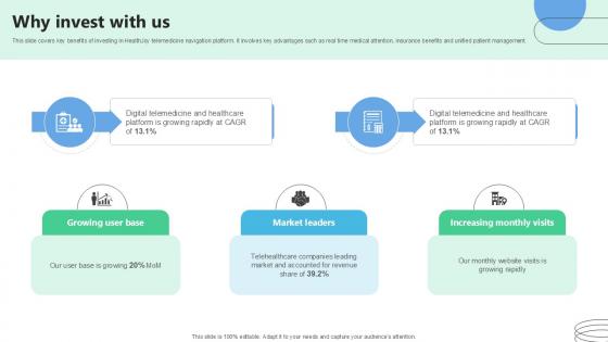 Why Invest With Us Medical Benefits Navigation Platform Pitch Deck Ppt Slide