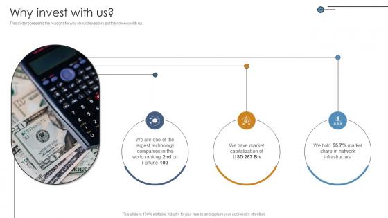 Why Invest With Us Networking Solutions Manufacturer Investor Funding Elevator Pitch Deck