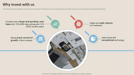 Why Invest With Us Work Management Tool Pitch Deck