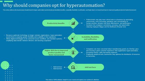 Why Should Companies Opt For Hyperautomation Ppt Ideas Objects Pdf