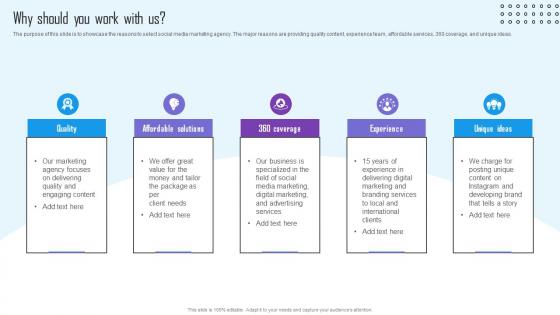 Why Should You Work With Us Digital Platform Advertising Proposal Icons Pdf