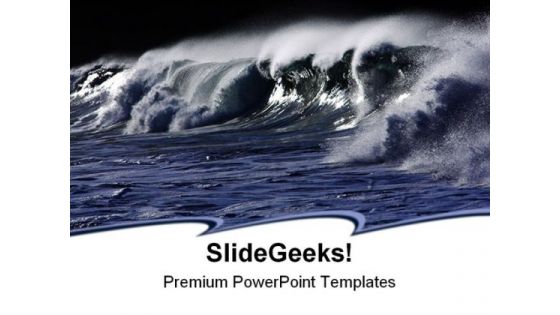 Wild Wave Beach PowerPoint Templates And PowerPoint Backgrounds 0511