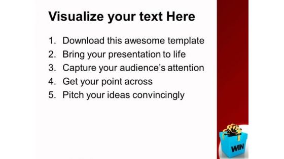 Win A Prize For Efforts In Business PowerPoint Templates Ppt Backgrounds For Slides 0413