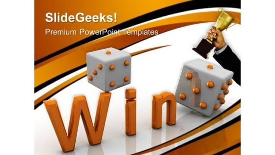 Win Dice Game Success PowerPoint Templates And PowerPoint Themes 0612