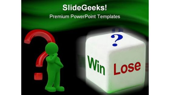 Win Or Lose Business PowerPoint Template 0910
