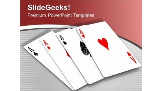 Win The Game Of Cards PowerPoint Templates Ppt Backgrounds For Slides 0513