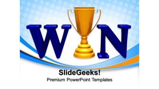 Win Trophy Cups Success PowerPoint Templates And PowerPoint Themes 0712